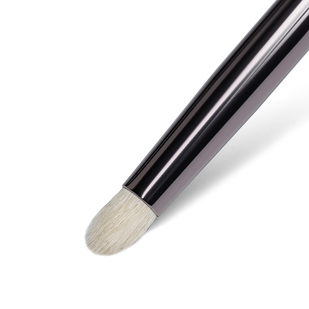 ЮНИLOOK Кисть для растушевки теней бочонок, натуральный ворс, дерево, металл, 15,7см, арт.№ 357-277