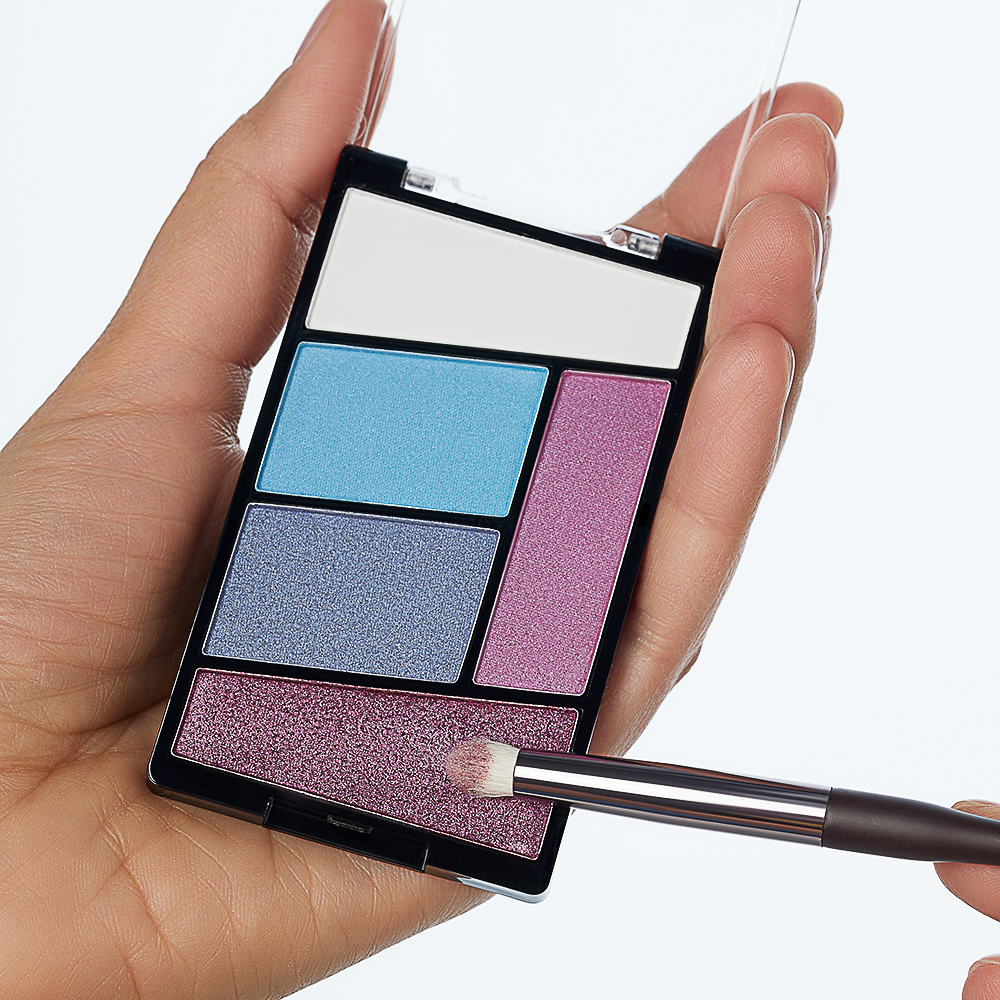 ЮНИLOOK Кисть для растушевки теней бочонок, натуральный ворс, дерево, металл, 15,7см, арт.№ 357-277