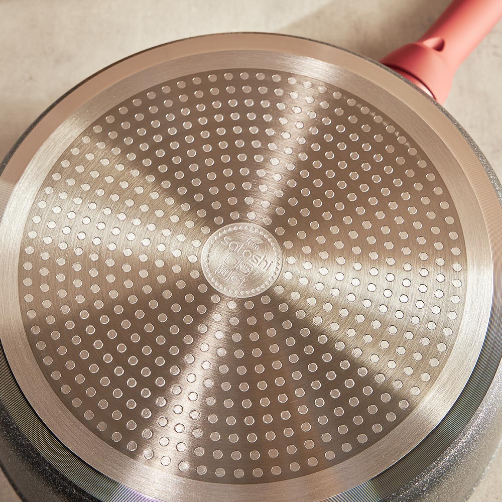 SATOSHI Лувьер Сковорода литая глубокая d28см, антипригарное покрытие мрамор, индукция, арт.№ 846-652