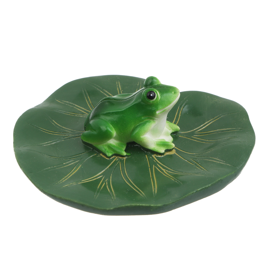 Фигурка для украшения пруда "Лягушка" тм INBLOOM, 11 см, ПВХ, полистоун, арт.№ 171-031