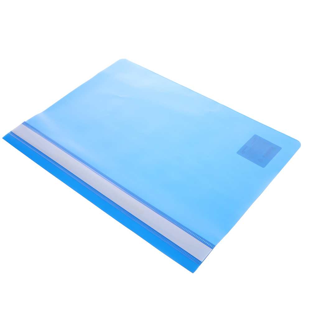 Папка-скоросшиватель с прозрачным верхним листом, Silwerhof Eco, А4, до 100 листов, 130 мкм, cиний, арт.№ 532-076