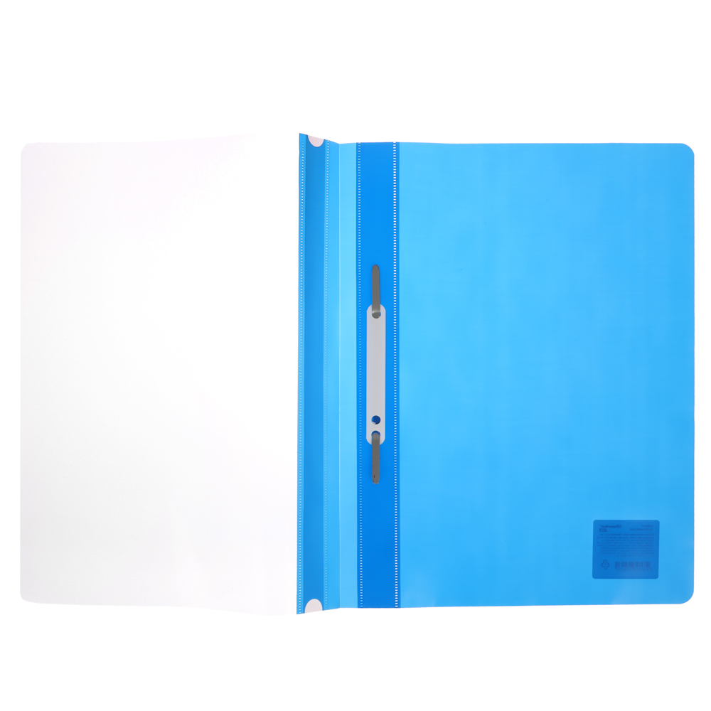 Папка-скоросшиватель с прозрачным верхним листом, Silwerhof Eco, А4, до 100 листов, 130 мкм, cиний, арт.№ 532-076