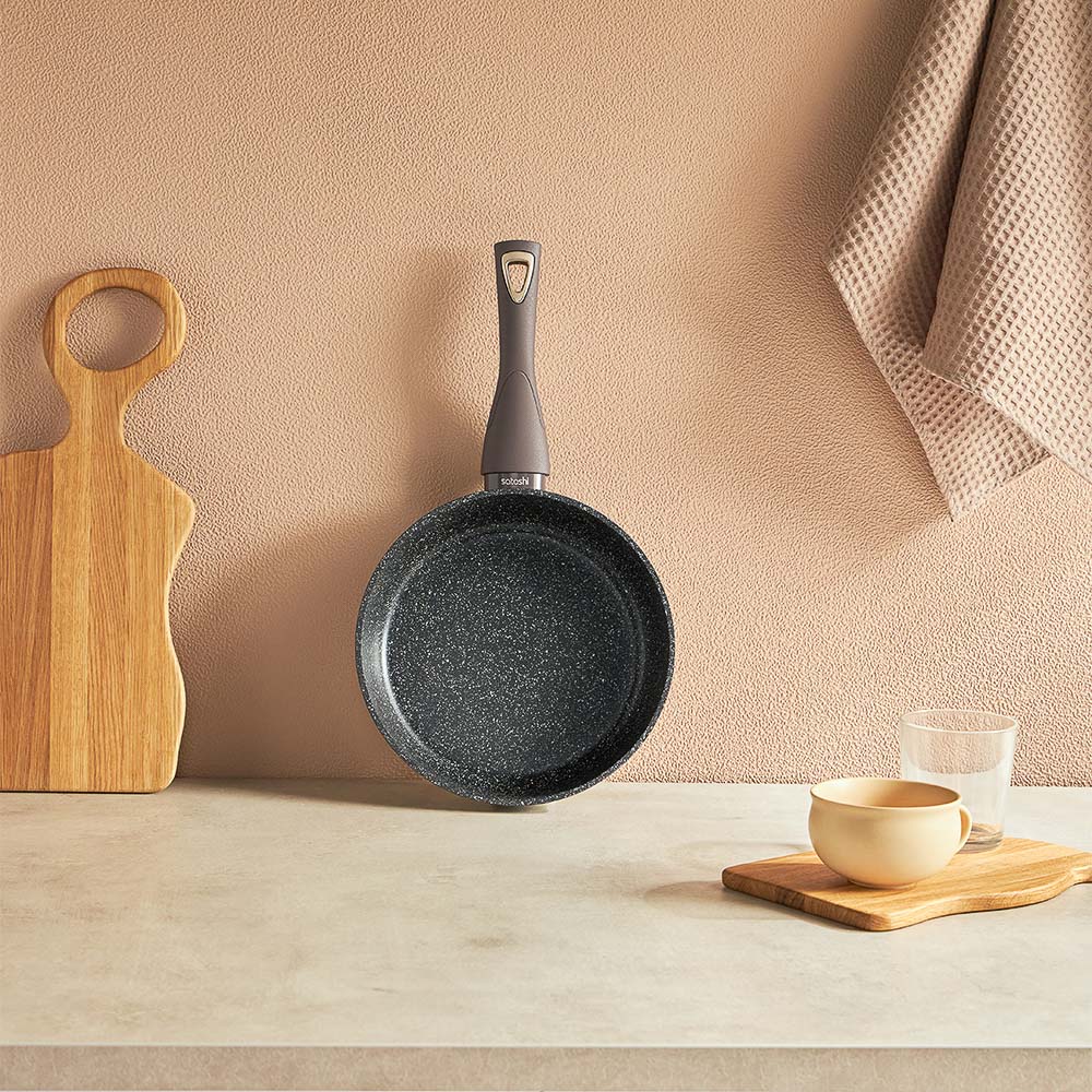 SATOSHI Валькур Сковорода литая d=22см, антипригарное покрытие мрамор, индукция, арт.№ 846-476