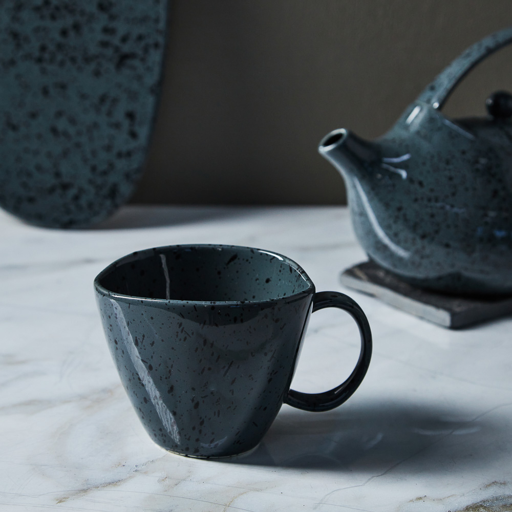 MILLIMI Оникс Кружка, 350мл, 13,5х9,5х8см, фарфор, арт.№ 816-055