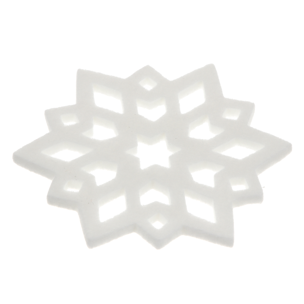 PROVANCE Ноэль Подставка фетровая 4шт, 10см, 100% полиэстер, белый, арт.№ 492-177