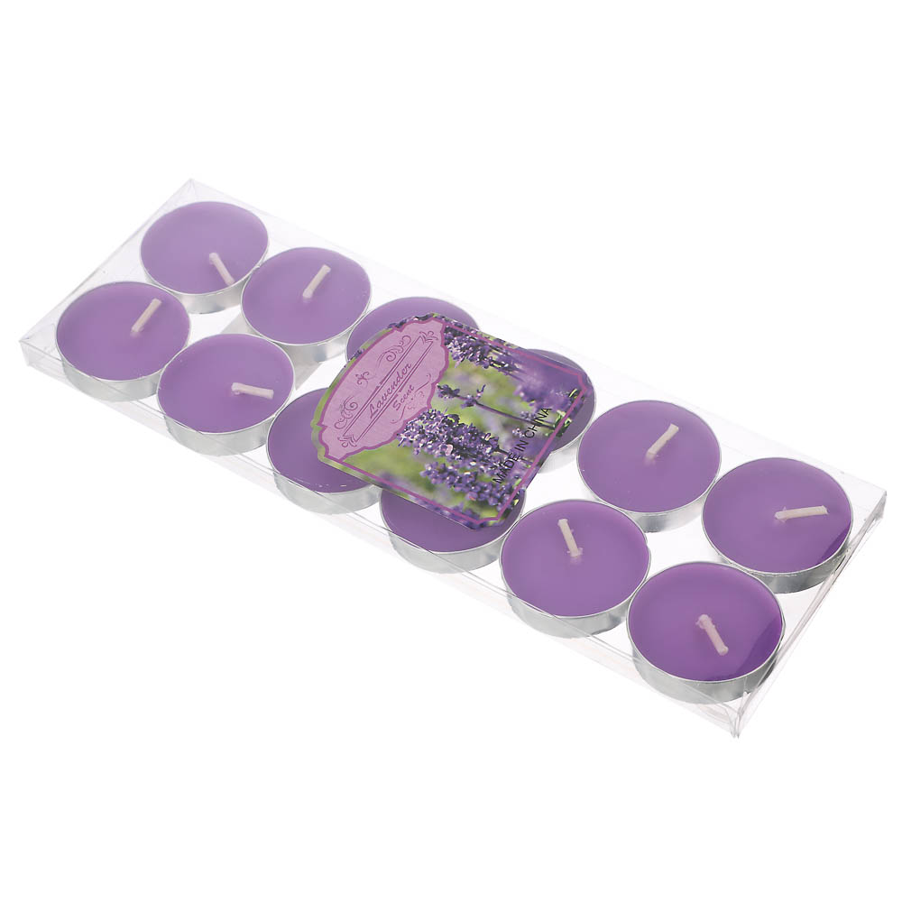 Набор ароматизированных свечей в капсулах 12шт, металл, парафин, 3 цвета, арт.№ 508-463