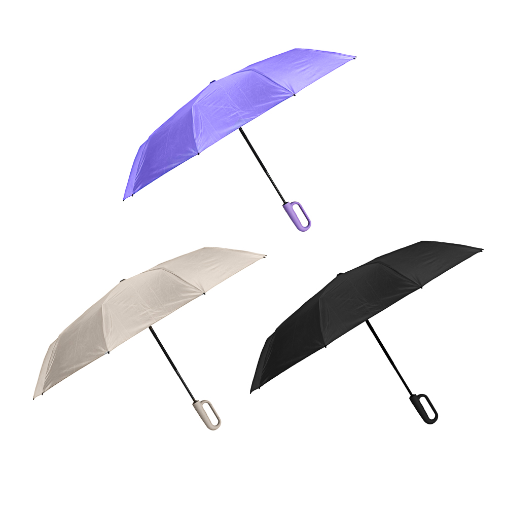 Зонт автомат, d104 см, 10 спиц, тройные спицы, антиветер, ручка-карабин, металл, п/э, UF, 4 цвета, арт.№ 302-411