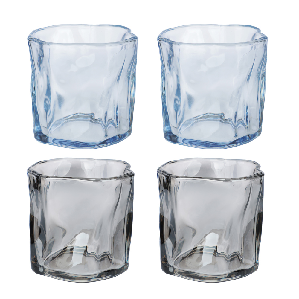 Набор стаканов тм MILLIMI Мята, 180мл, стекло, 4 шт, арт.№ 878-719