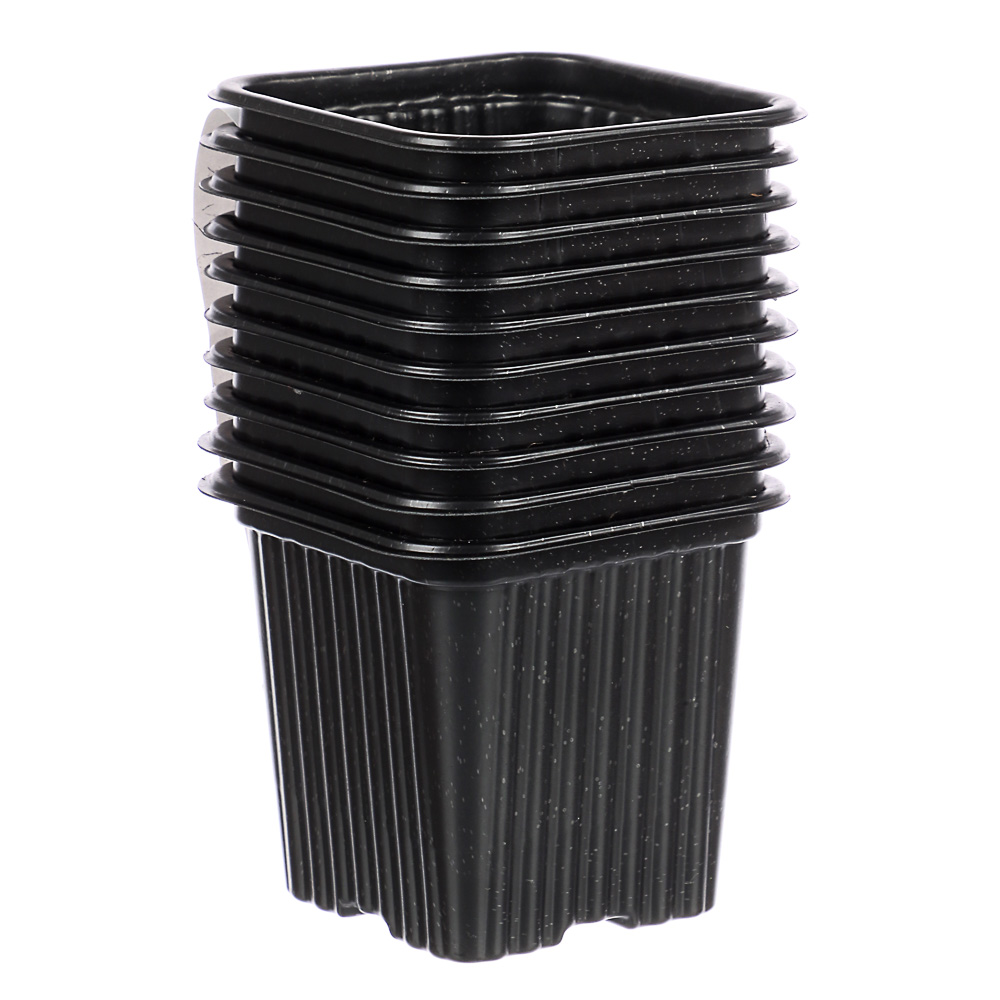 Горшок для рассады 7х7х6,5 см, 0,2 л, квадрат, ПЭТ, арт.№ D06-003