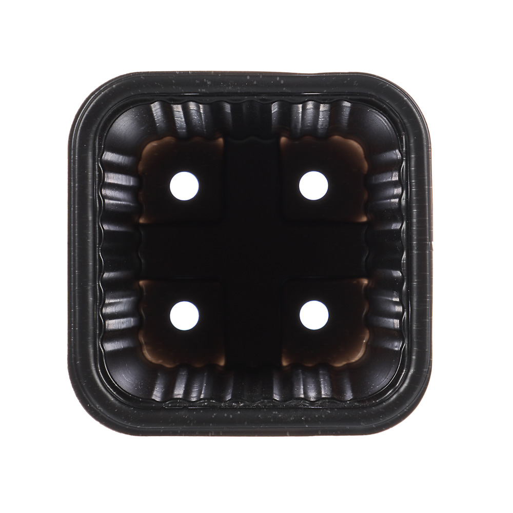 Горшок для рассады 7х7х6,5 см, 0,2 л, квадрат, ПЭТ, арт.№ D06-003