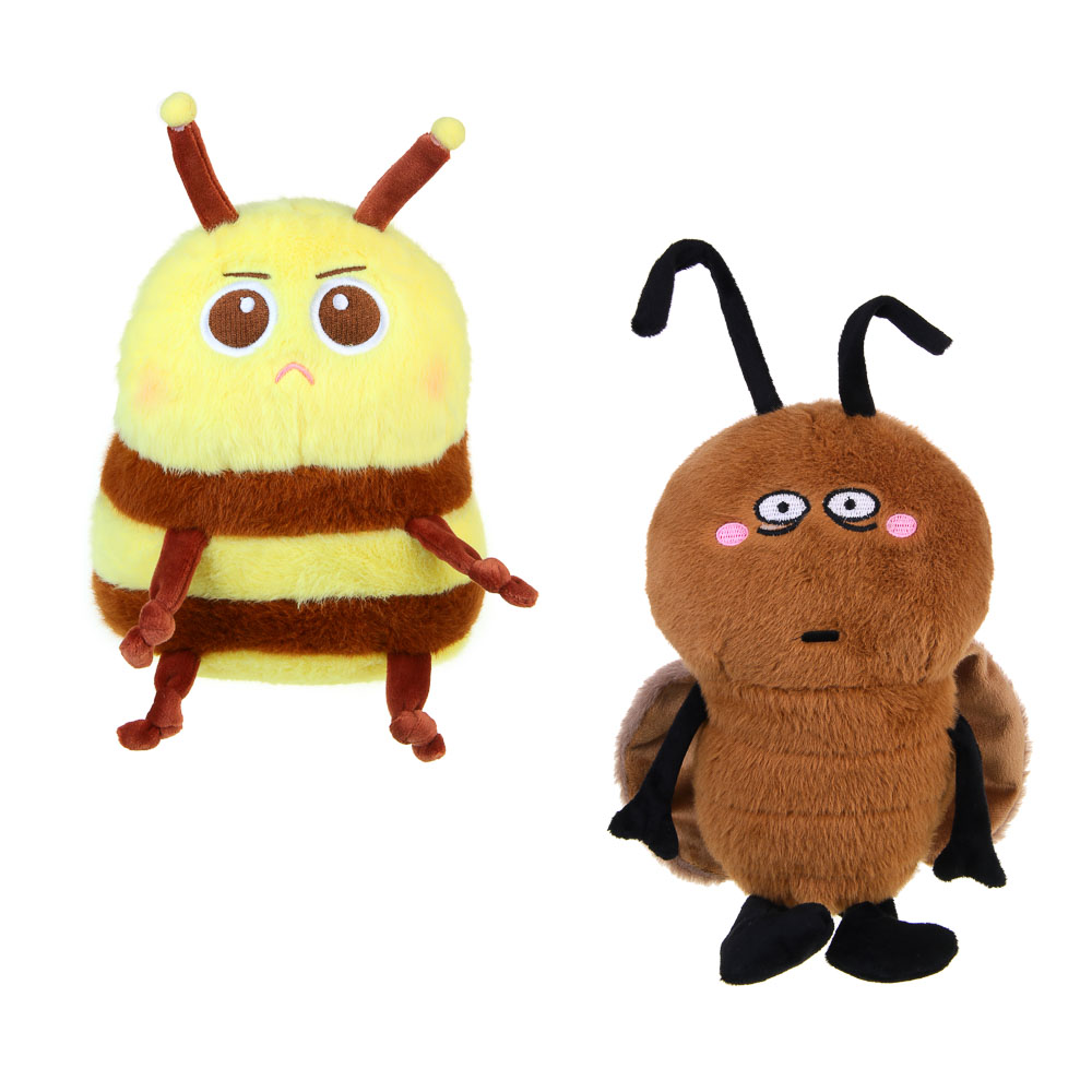 ИГРОЛЕНД Игрушка мягкая "Букашка" 20-23 см, полиэстер, 2 дизайна, арт.№ 264-445