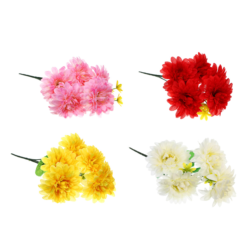 LADECOR Букет искусственных цветов, 32 см, ткань, пластик, железная проволока, 4 цвета, арт.№ 535-212