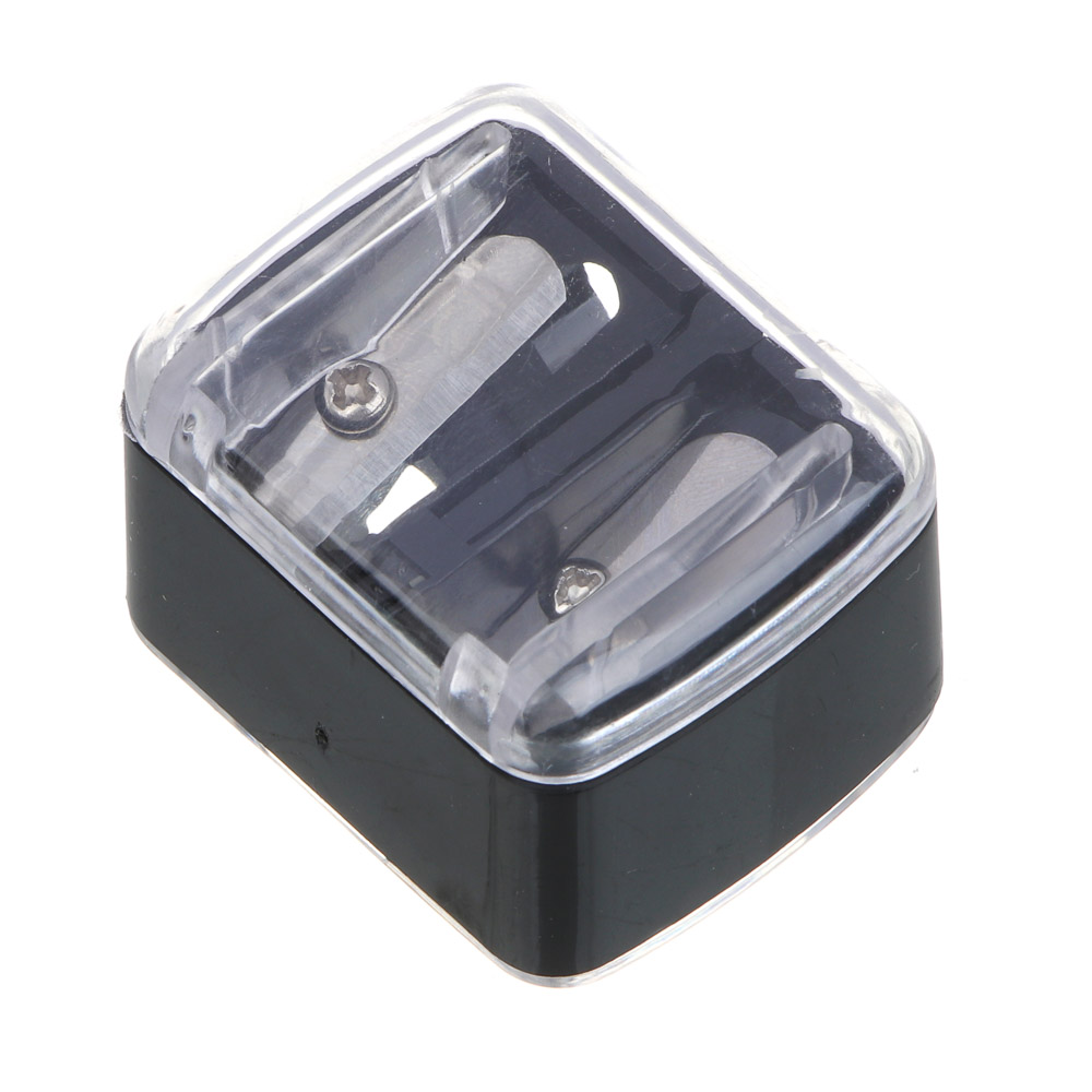 Точилка для косметических карандашей двойная тм ЮНИLOOK, PS, 3,7х3х2,3 см, черный ВЗ24-20, арт.№ 357-306