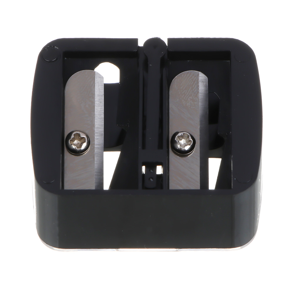 Точилка для косметических карандашей двойная тм ЮНИLOOK, PS, 3,7х3х2,3 см, черный ВЗ24-20, арт.№ 357-306