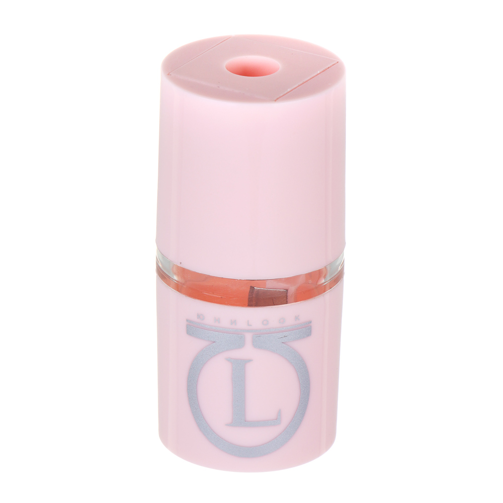 ЮНИLOOK Точилка-цилиндр для косметических карандашей двойная 2,7х6 см, PS, пудровый, ВЗ24-21, арт.№ 357-307