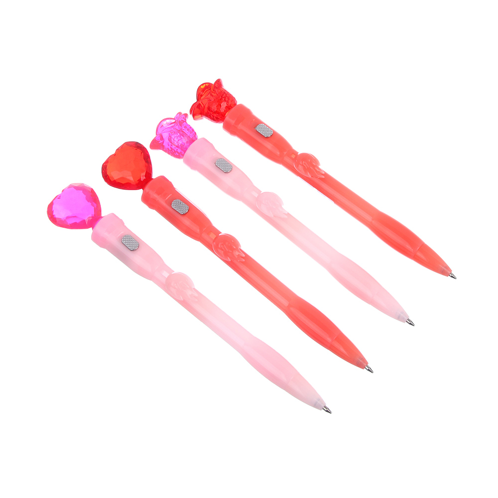 Ручка шариковая синяя с LED подсветкой "Love", 4 вида, шоу-бокс, арт.№ 591-320