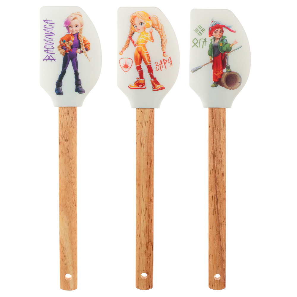 BY Русские Супергерои Лопатка силиконовая, 3 дизайна, арт.№ 856-020
