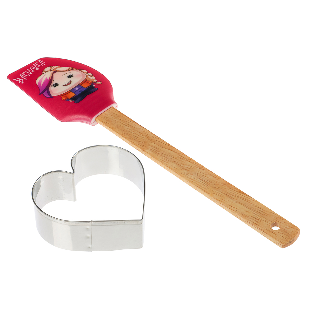 BY Русские Супергерои Набор 2 пр., лопатка силиконовая Василиса, форма для печенья, арт.№ 856-066