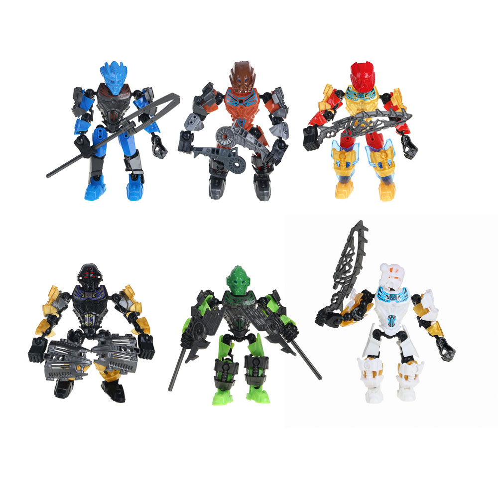 ИГРОЛЕНД Конструктор шарнирный "Герои Галактики", пластик, 10х14,5х4,5см, 6 дизайнов, арт.№ 858-047