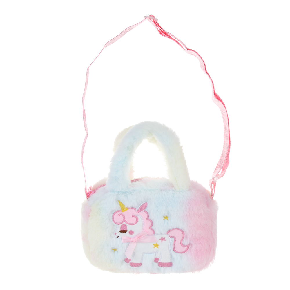 Сумка детская мягкая "Единорожка", полиэстер, тм ИГРОЛЕНД, 17х12 см, арт.№ C46-004