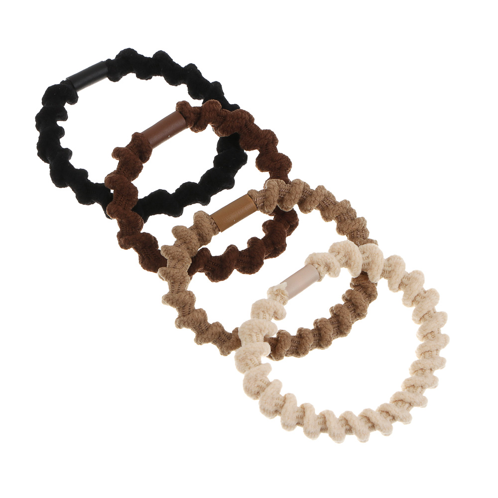 ЮНИLOOK Резинки для волос 4шт, d5,5см, полиэстер, ACS25-16, арт.№ 322-303