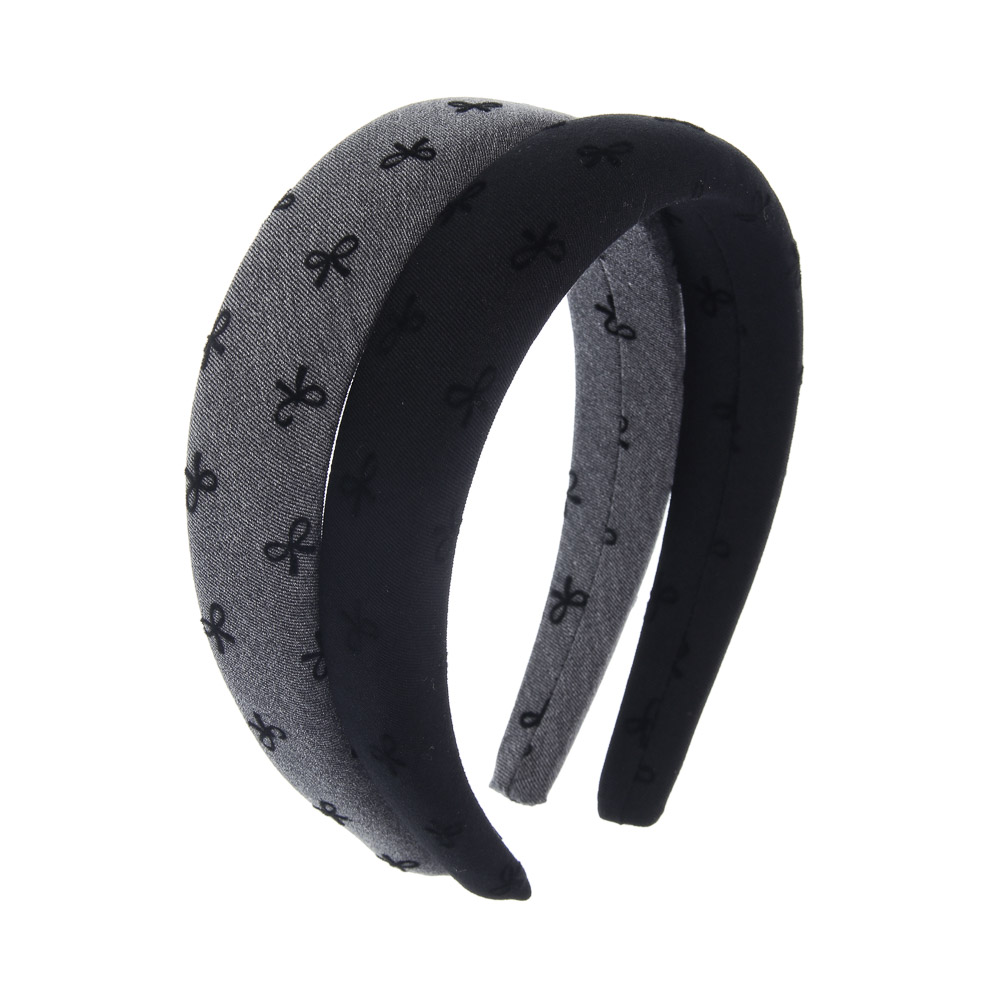 Ободок для волос тм ЮНИLOOK, 3см, полиэстер, пластик, 2 цвета, ACS25-17, арт.№ 323-292