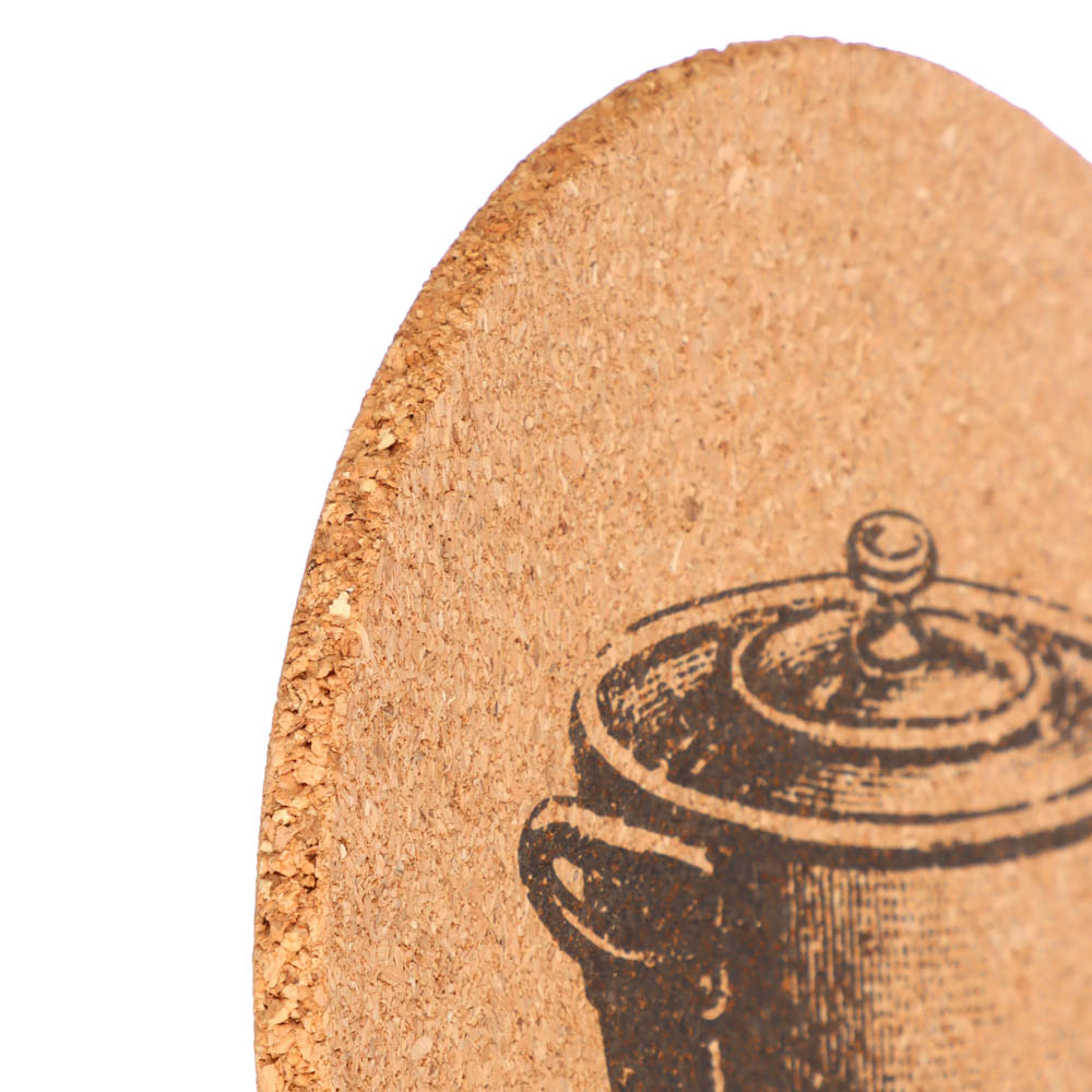 Подставка под горячее "Кастрюля", d19см, пробка, арт.№ 888-123