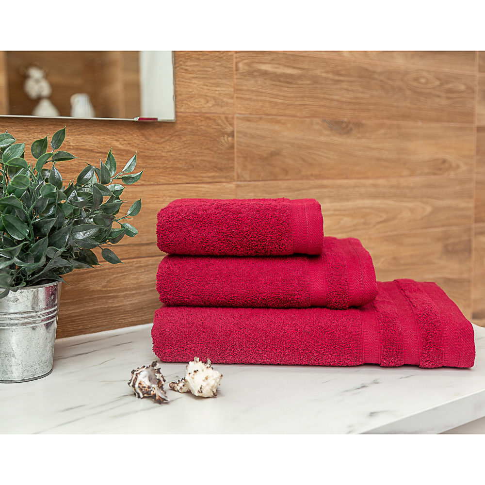 PROVANCE Виана Полотенце махровое, 100% хлопок, 70х130см, 450гр/м, бордо, арт.№ 484-923