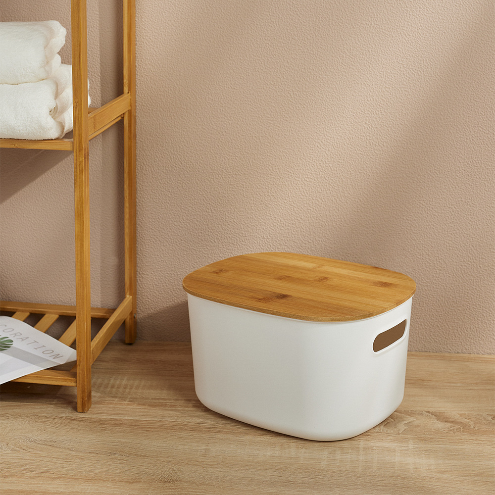 VETTA Корзина для хранения с бамбуковой крышкой "Токио", 27x22,5x15,5см, арт.№ 414-136