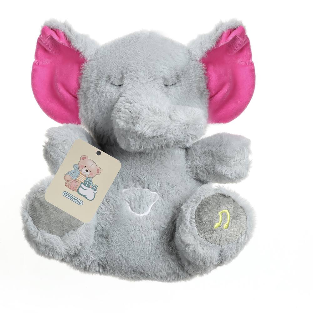 ИГРОЛЕНД Игрушка мягкая "Сплюша" в виде животного, 28 см, движ., свет, звук, ABS, полиэстер, 3хААА, арт.№ 264-921