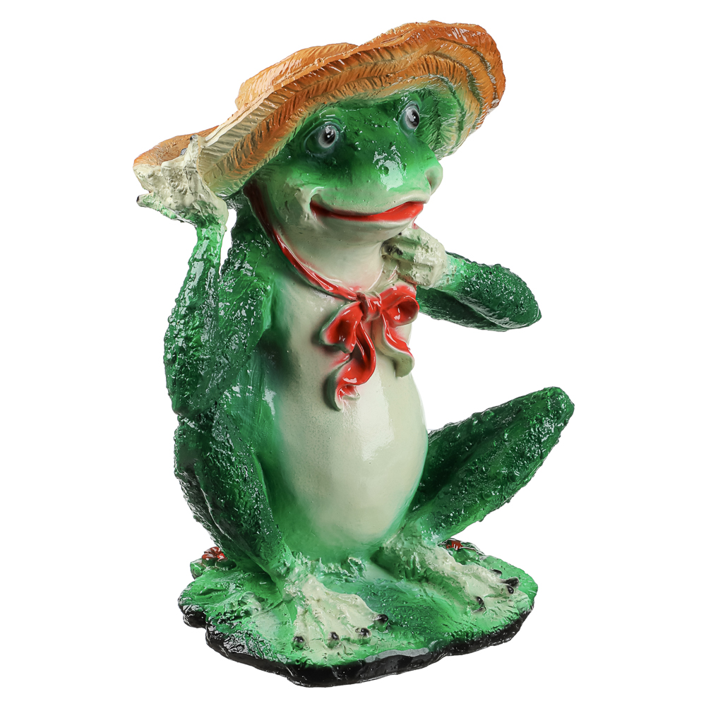 Фигура садовая "Лягушка в шляпе" 38х30см, гипс, арт.№ 162-316