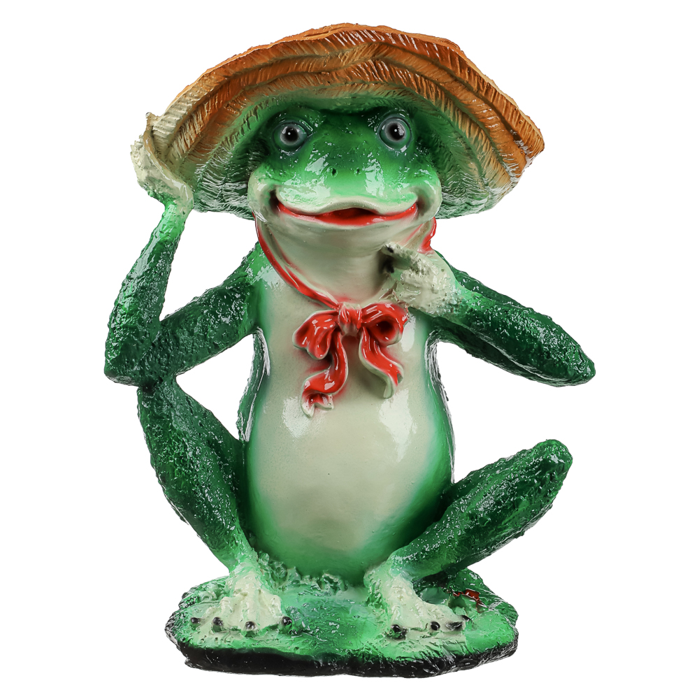 Фигура садовая "Лягушка в шляпе" 38х30см, гипс, арт.№ 162-316