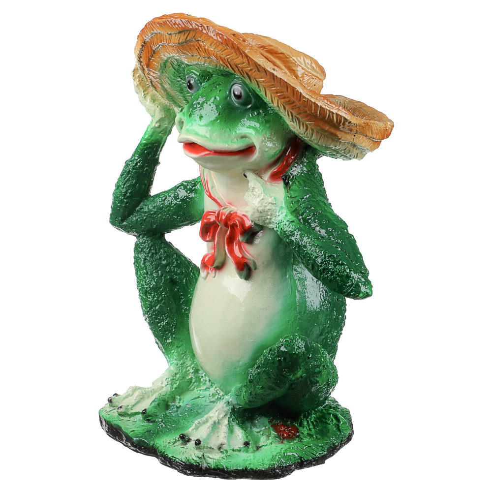 Фигура садовая "Лягушка в шляпе" 38х30см, гипс, арт.№ 162-316