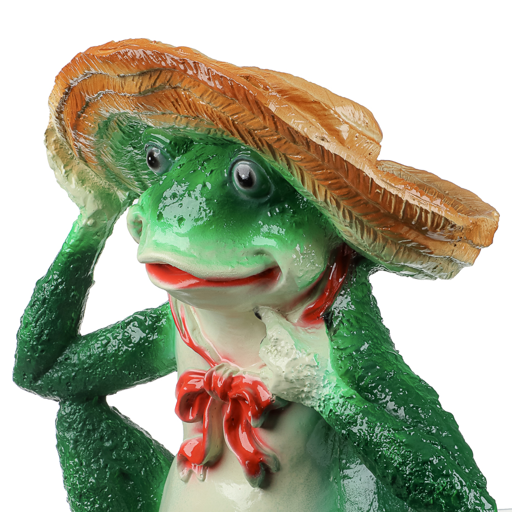 Фигура садовая "Лягушка в шляпе" 38х30см, гипс, арт.№ 162-316