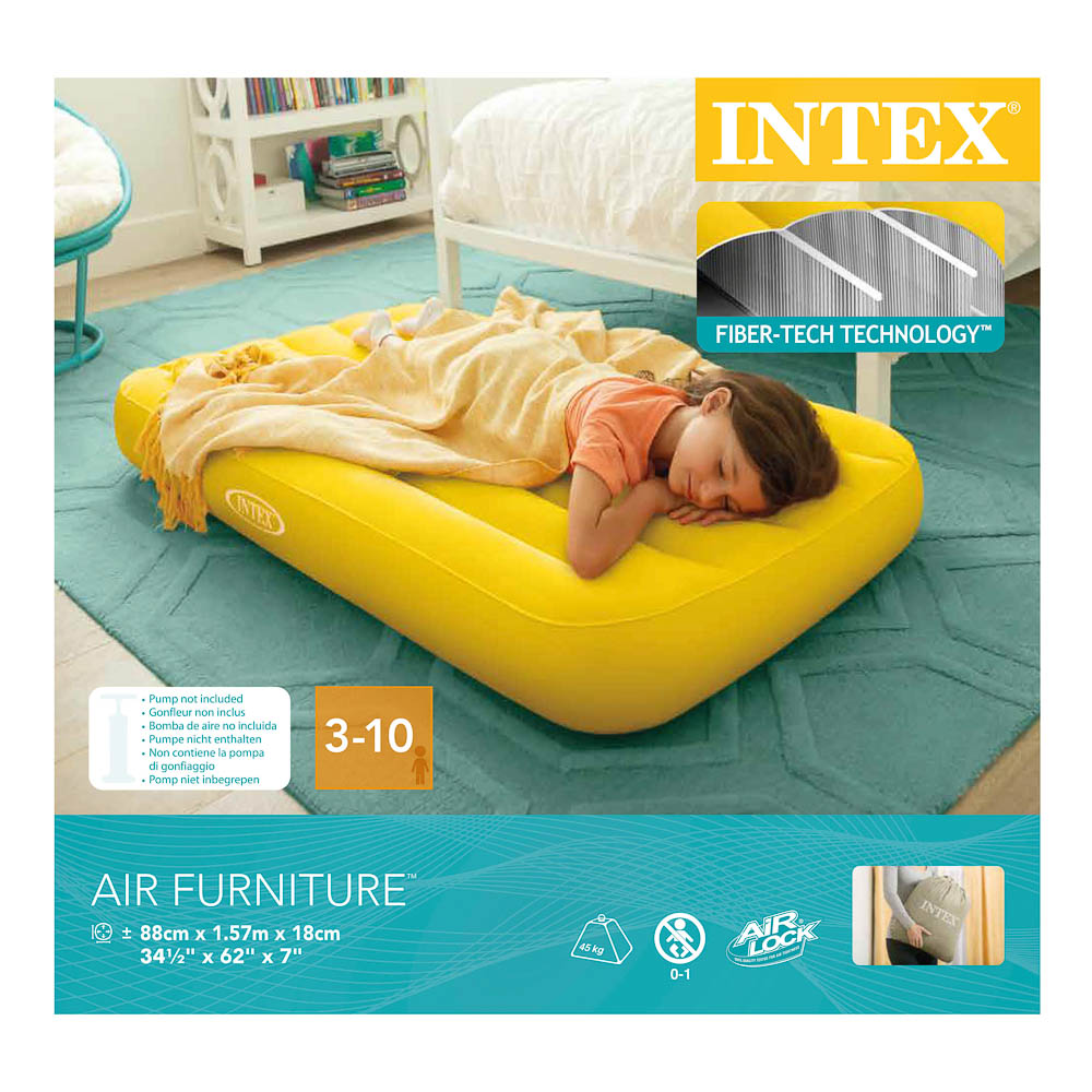 INTEX Матрас надувной COZY KIDZ, для детей до 10 лет, 157x88x18см, до 65кг, 2 цвета, 66803, арт.№ 108-040