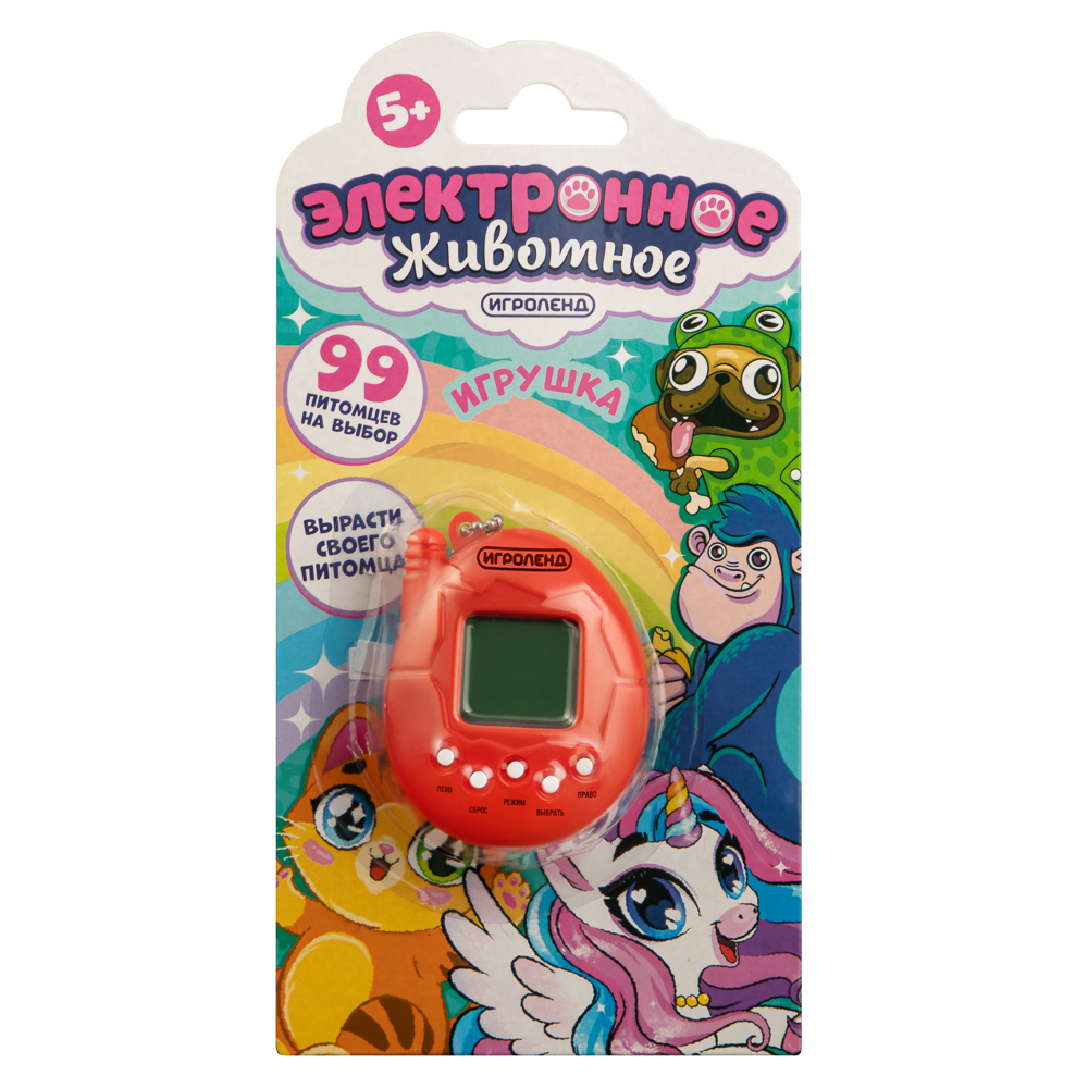 ИГРОЛЕНД Игрушка "Электронное животное", 2AG13, пластик, 4, 8х6см, красный, арт.№ 214-075