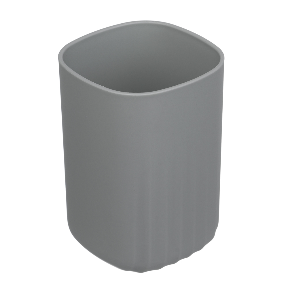 Стакан для ванной комнаты тм VETTA Сидней, пластик, PP, серый, 7x10,3см, арт.№ 463-570