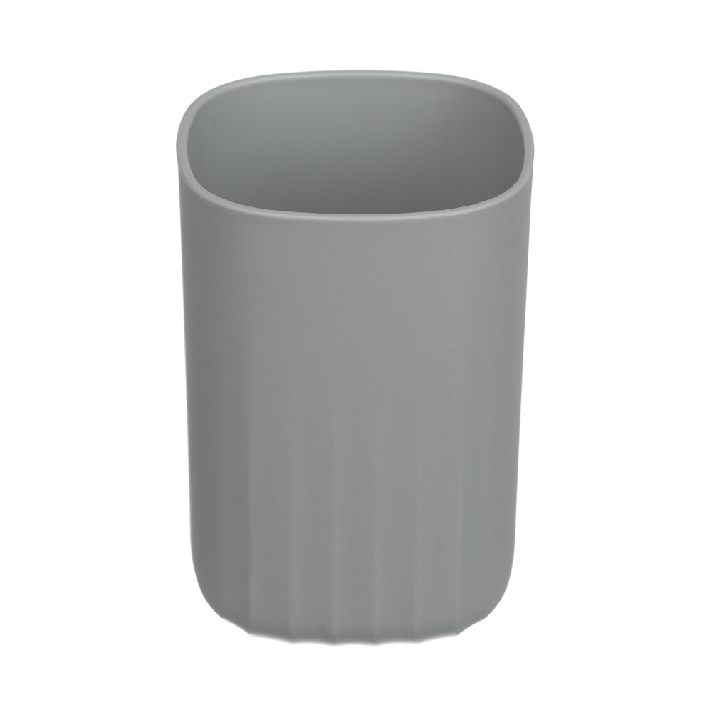 Стакан для ванной комнаты тм VETTA Сидней, пластик, PP, серый, 7x10,3см, арт.№ 463-570