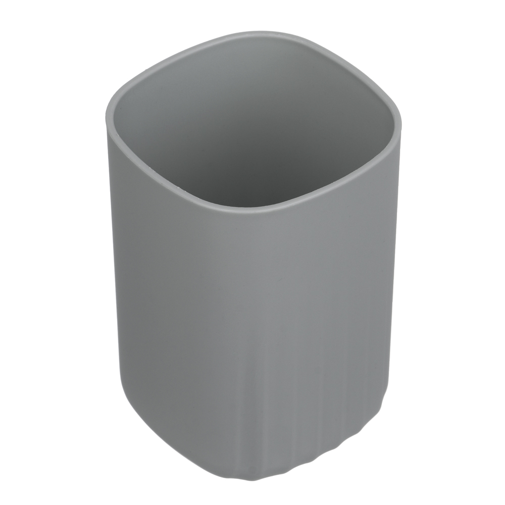 Стакан для ванной комнаты тм VETTA Сидней, пластик, PP, серый, 7x10,3см, арт.№ 463-570
