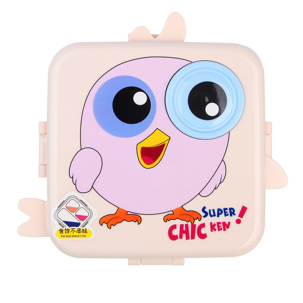 Ланчбокс, 1590мл+70мл, 23х19х9см, "Цыпа", полипропилен, арт.№ 829-228