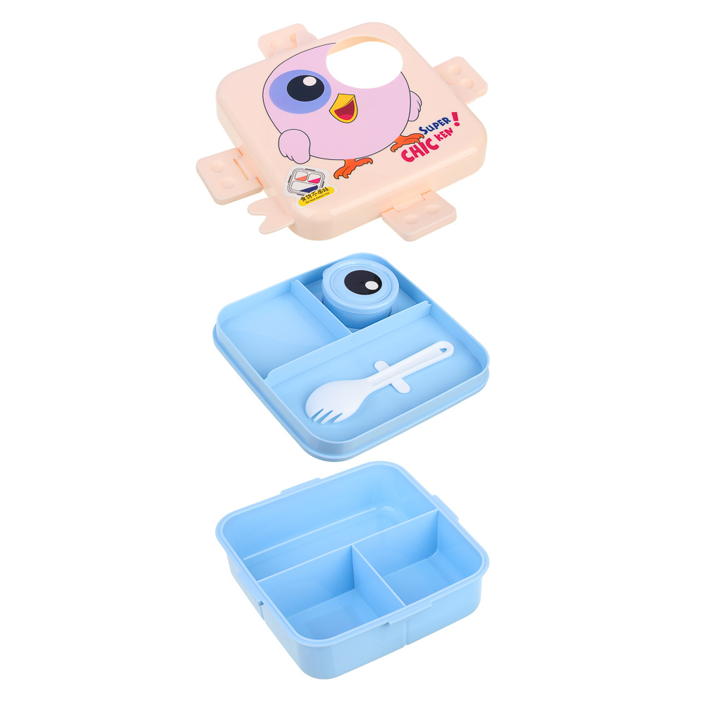 Ланчбокс, 1590мл+70мл, 23х19х9см, "Цыпа", полипропилен, арт.№ 829-228