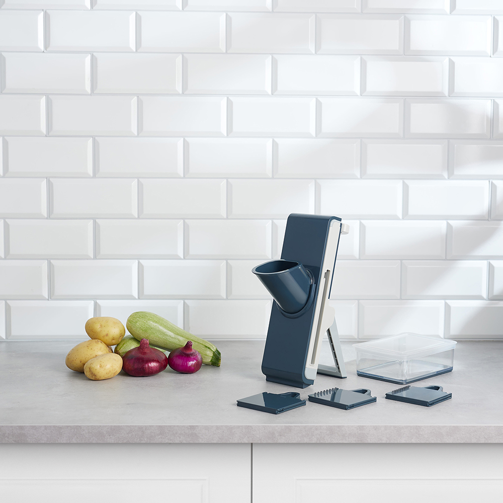 BY COLLECTION Овощерезка многофункциональная с контейнером 26х12х38см, 4 насадки, арт.№ 885-124
