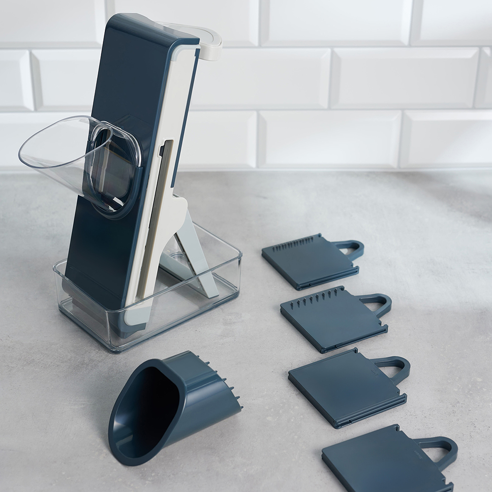 BY COLLECTION Овощерезка многофункциональная с контейнером 26х12х38см, 4 насадки, арт.№ 885-124