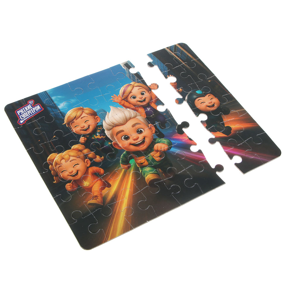 BY Русские Супергерои Пазл, 48 элементов, 14x19 см, картон, 4 дизайна, арт.№ 262-551