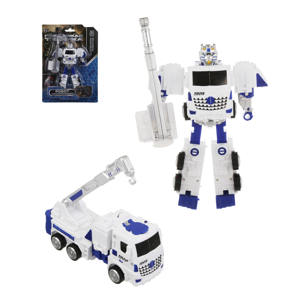 ИГРОЛЕНД Робот трансформирующийся "Городская техника", ABS, 15 дизайнов, 17,7х7х25 см, арт.№ 296-136