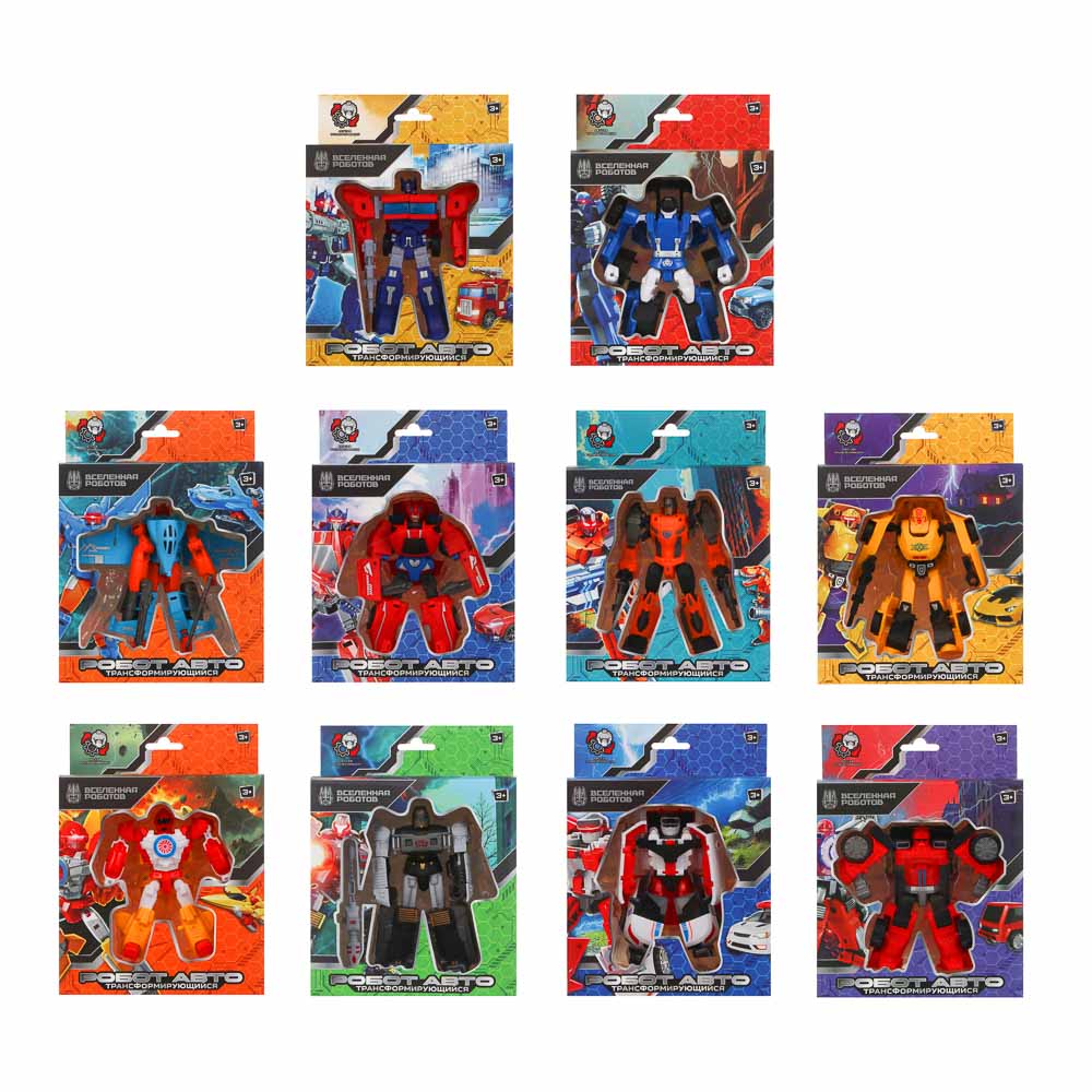 ИГРОЛЕНД Робот трансформирующийся "Авто", PP, 10 дизайнов, 26,4х15,5х7,7 см, арт.№ 296-137