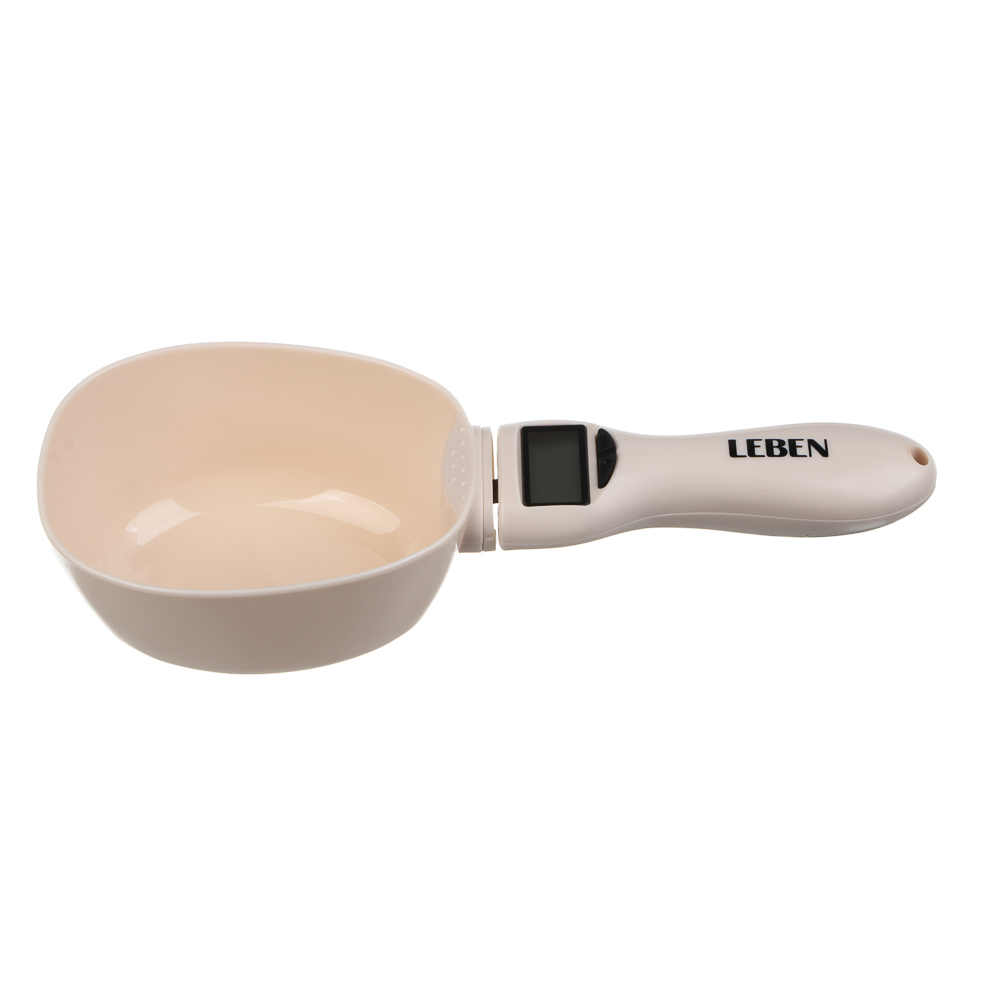 LEBEN Весы-ложка электронная, чаша 300мл, точность 1гр, LED дисплей, CR2032 (в компл.), арт.№ 268-066