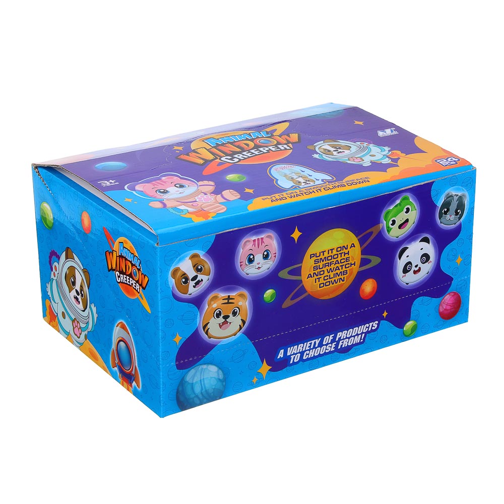 ИГРОЛЕНД Игрушка антистресс липкие лапки "Животные", 10,8х9,9х2,2см, TPR, пластик, 12 дизайнов, арт.№ 295-279