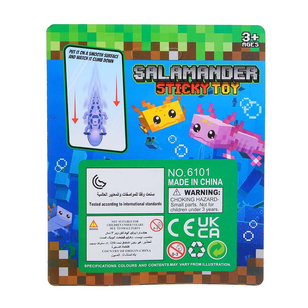 ИГРОЛЕНД Игрушка антистресс липкие лапки "Аксолотли", TPR, пластик, 17х3х14см, 5 дизайнов, арт.№ 295-280