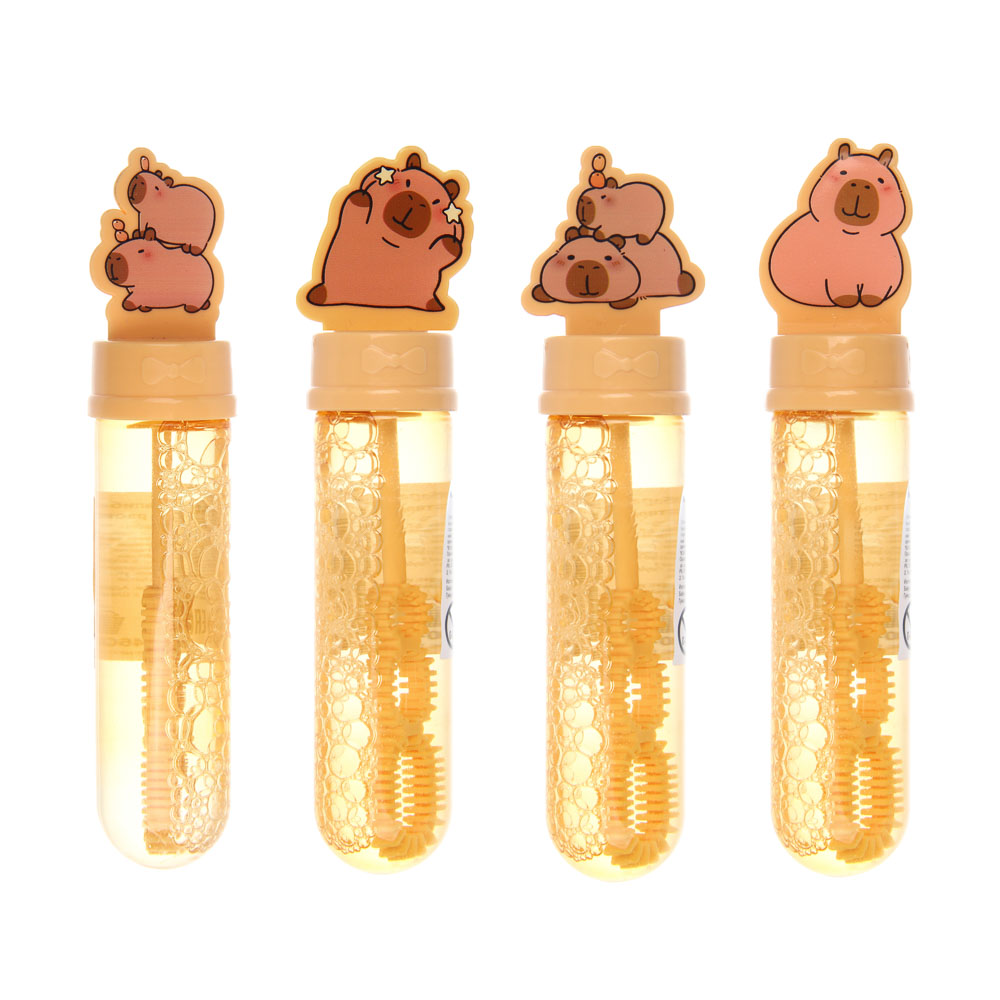 Мыльные пузыри "Капибара", ИГРОЛЕНД, PP, PET, мыл. раствор 35мл, арт.№ 460-047